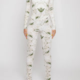 Zaria Dipped Waistband Legging - White