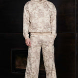 TIE DYE PULLOVER HOODIE - BEIGE