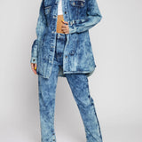 Zari Straight Leg Jeans - Dark Blue