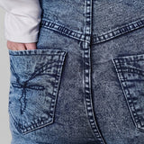 Rhea High Waist Skinny Jeans - Blue Acid Wash