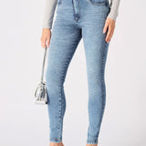 Booni Sculpt High Rise Stretch Skinny Jeans - Light Blue