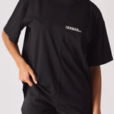 Ember Oversized Stretch T-shirt - Black