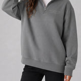 Half-Zip Sweatshirt Grey