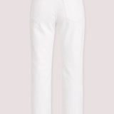 Ceci High Waisted Relaxed Straight Leg Jeans - White