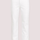 Ceci High Waisted Relaxed Straight Leg Jeans - White