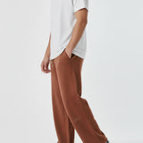 Haze Wide Leg Joggers Relaxed Fit - Brown