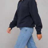 Depth Half-Zip Sweatshirt– Navy Blue