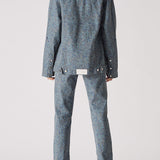 Cora Speckle Print Denim Jacket - Grey Speckle