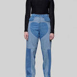 Shore Heart Print Tapered Jeans - Blue