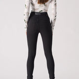 Aura Ripped High Waisted Skinny Jeans - Black