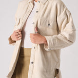 Drift Sherpa Checked Oversized Shirt - Beige