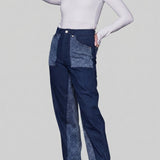 Drift Two Tone Tapered Denim Jeans - Dark Blue