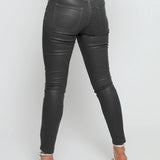 Azmira Coated Stretch Skinny Jeans - Grey