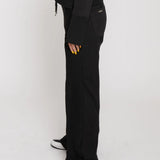Amaya Panelled Wide Leg Joggers - Black