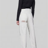 Dune Distressed Tapered Denim Jeans - Off White