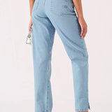 Brynne Sculpt Split Hem Jeans - Light Blue Wash