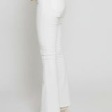 High Waisted Bootcut Jeans - White