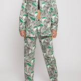 Dune Printed Slit Hem Jeans - Green