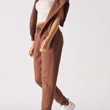 Isla Relaxed Tapered Joggers - Brown