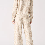 Tesa Cloud Tie Dye Popper Neck Hoodie - Beige