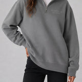 Half-Zip Sweatshirt Grey