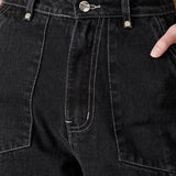 Monarch High Waist Wide Leg Jeans – Black