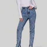 Rhea High Waist Skinny Jeans - Blue Acid Wash