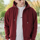 ZIP UP HOODIE - Burgundy