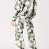 Char Tie Dye Popper Neck Hoodie - Green