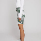 Elowen Cycling Print Shorts - Green