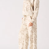 Nola Cloud Tie-Dye Wide Leg Joggers - Beige
