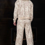 TIE DYE PULLOVER HOODIE - BEIGE