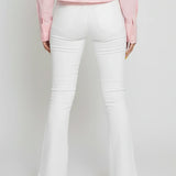 High Waisted Bootcut Jeans - White