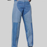 Shore Heart Print Tapered Jeans - Blue