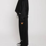 Vita Panelled Asymmetric Hem Cropped Sweatshirt - Black
