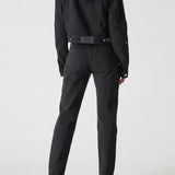 Fiora Regular Fit Denim Jacket Front Zip - BLACK
