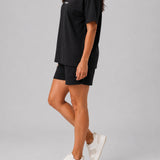 Ember Oversized Stretch T-shirt - Black