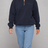 Depth Half-Zip Sweatshirt– Navy Blue