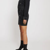 Orla Asymmetric Denim Dress Belted - Black