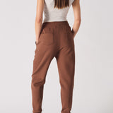 Isla Relaxed Tapered Joggers - Brown
