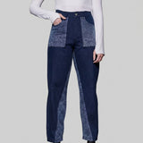 Drift Two Tone Tapered Denim Jeans - Dark Blue