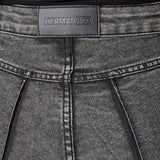 Horizon Pintuck Fit & Flare Jeans - Acid Grey