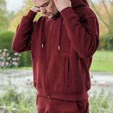 ZIP UP HOODIE - Burgundy