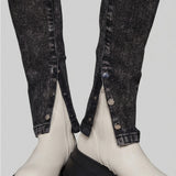 Orla High Waist Skinny Jeans - Black Acid Wash