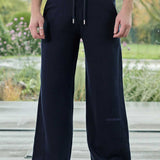 WIDE LEG JOGGERS - DARK NAVY