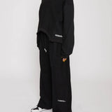 Vita Panelled Asymmetric Hem Cropped Sweatshirt - Black