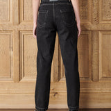 Monarch High Waist Wide Leg Jeans – Black