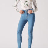 Ember High Waist Skinny Jeans - Mid Blue