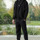 ZIP UP HOODIE - BLACK