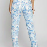 Everly Marble Straight Leg Jeans - Light Blue
